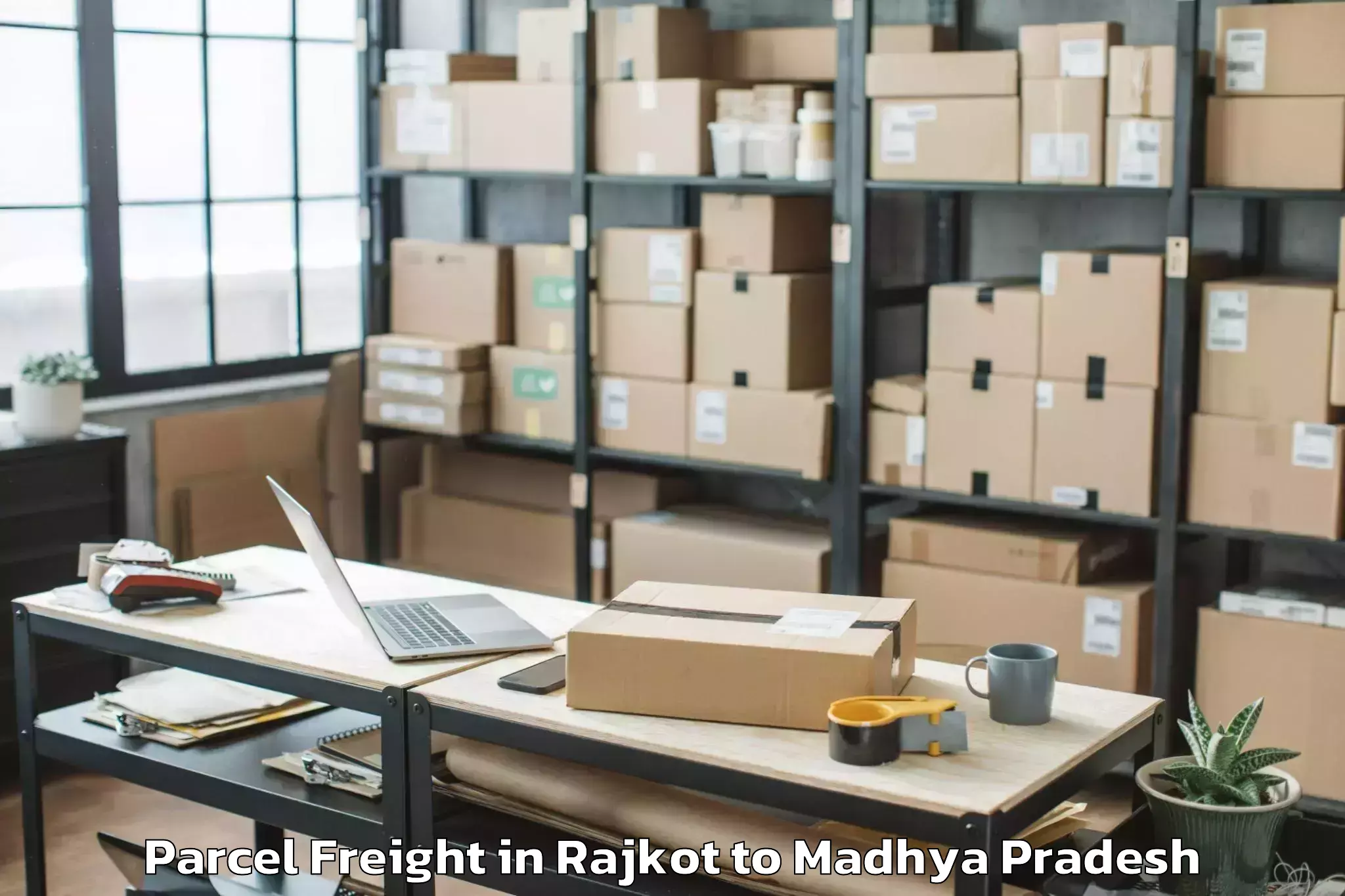 Efficient Rajkot to Barnagar Pt Parcel Freight